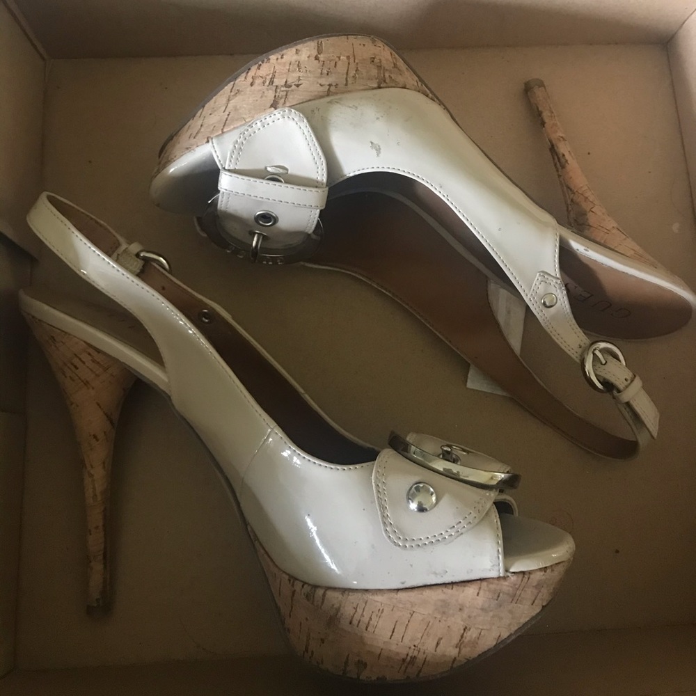 Size 7 Nude, Peep-toe, slingbacks